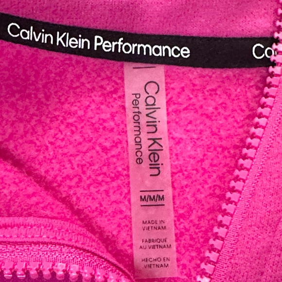 Calvin Klein Performance Hot Pink Cropped 1/4 Zip - Picture 10 of 14